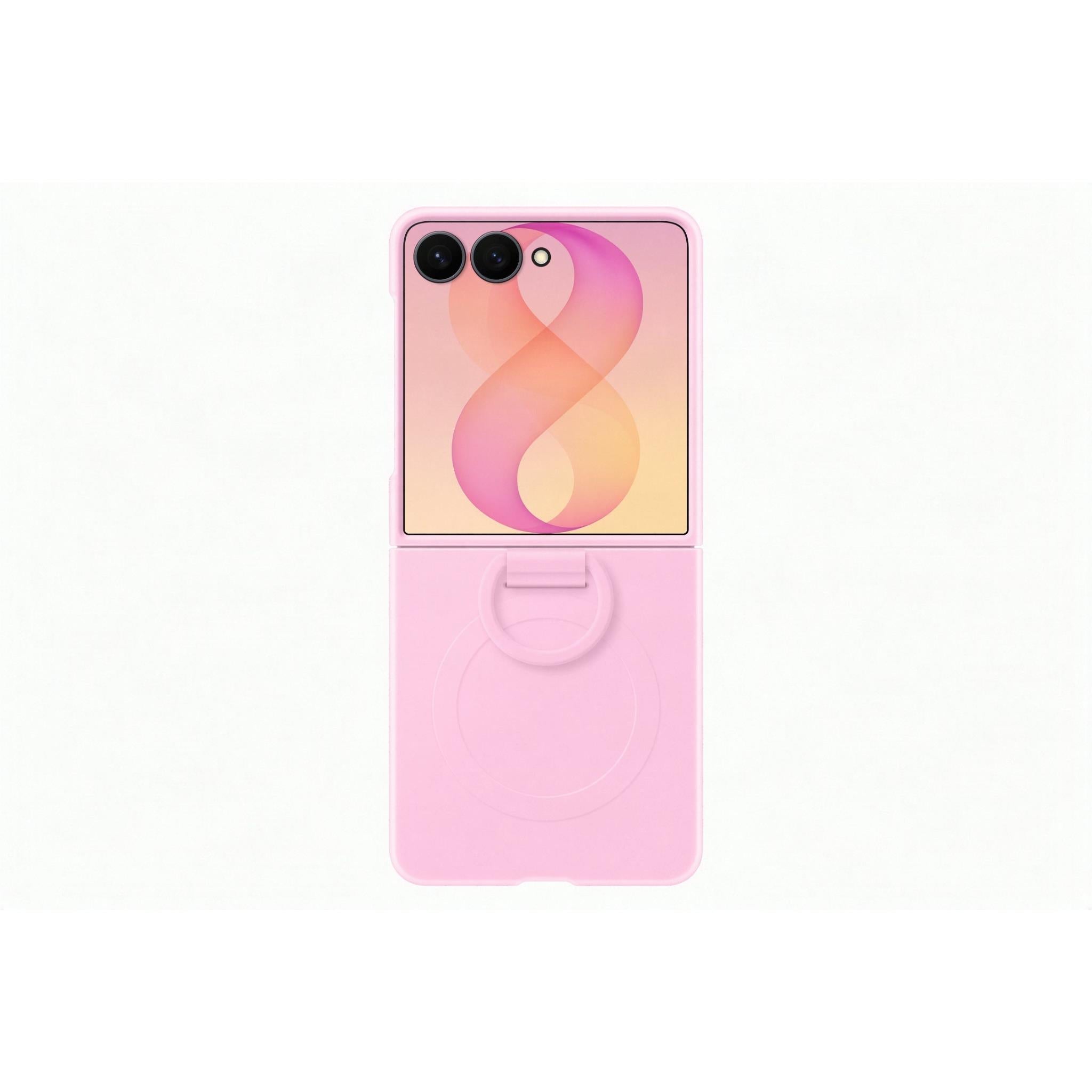 Samsung Silicone Ring Magnet Case for Galaxy Z Flip8 in pink, image 4 - Phone Cases & Covers at Tech Supply Shed NZ