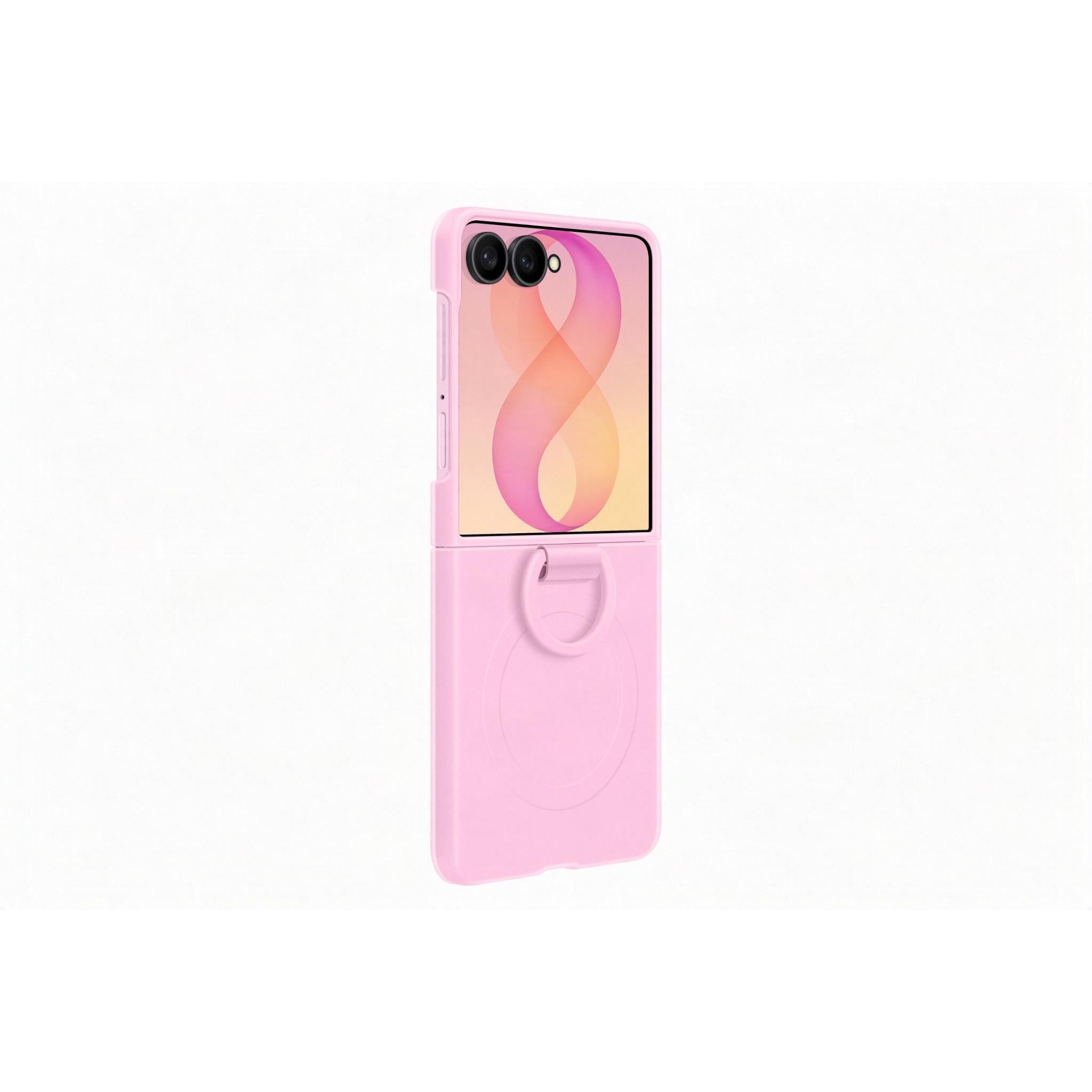 Samsung Silicone Ring Magnet Case for Galaxy Z Flip8 in pink, image 5 - Phone Cases & Covers at Tech Supply Shed NZ