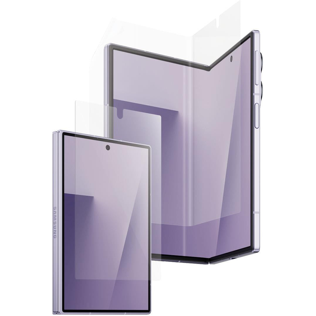 Set of two glass and TPU screen protectors for Samsung Z Fold8, clear sheets