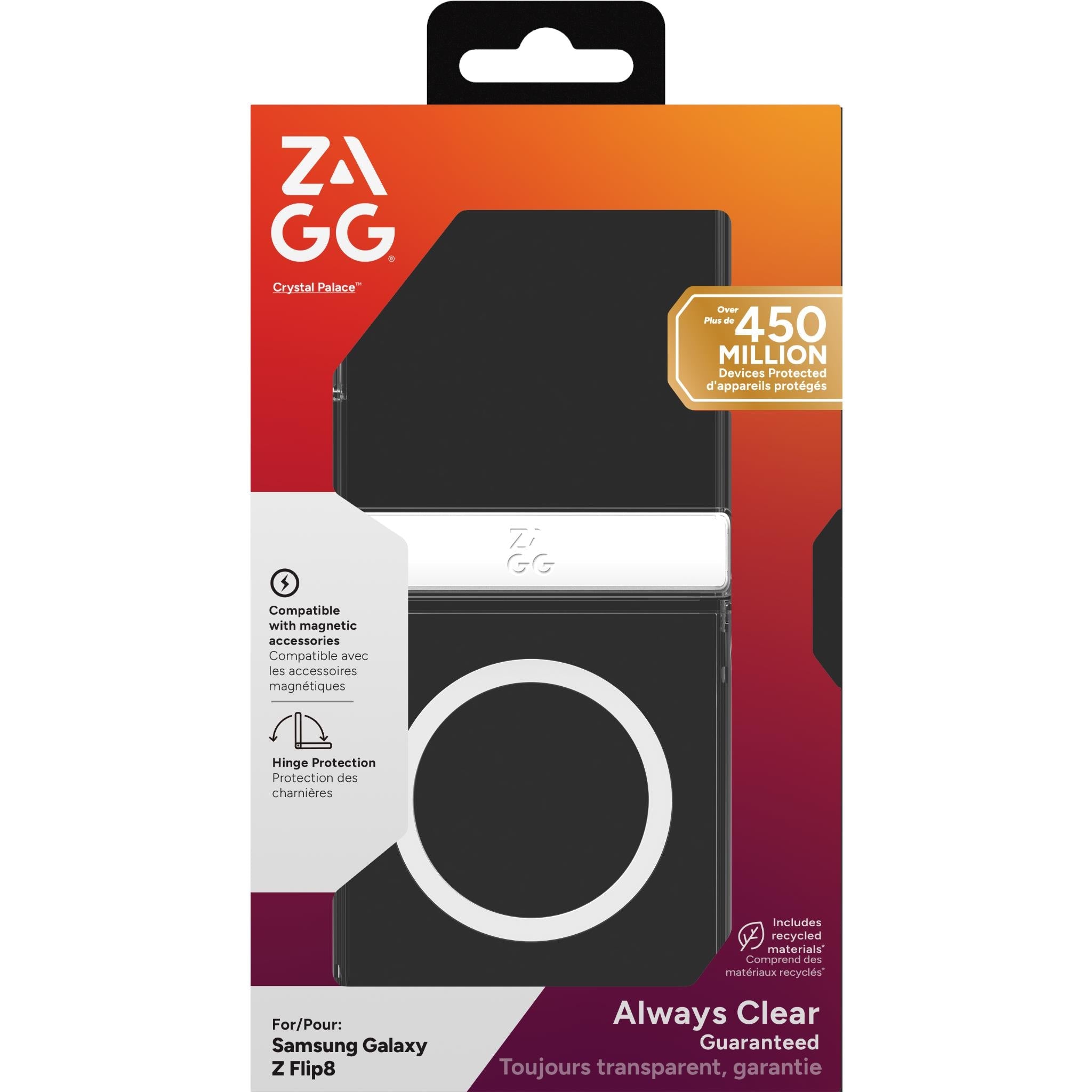 ZAGG Crystal Palace Snap clear case for Samsung Galaxy Z Flip8, image 8 - Phone Cases & Covers at Tech Supply Shed NZ