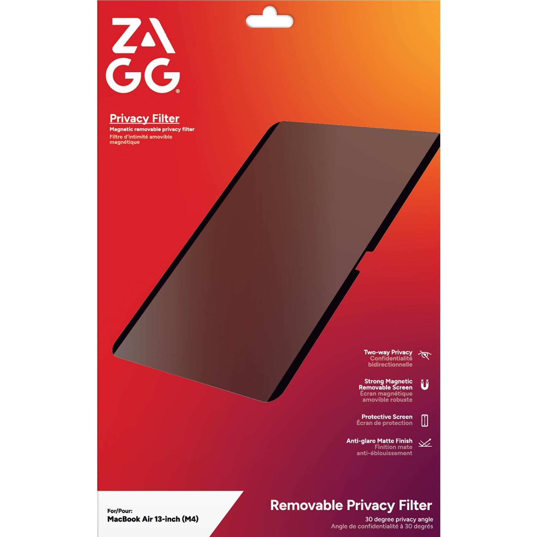 ZAGG removable 2-way privacy filter for MacBook Air 13 inch - Laptop Accessories at Tech Supply Shed NZ