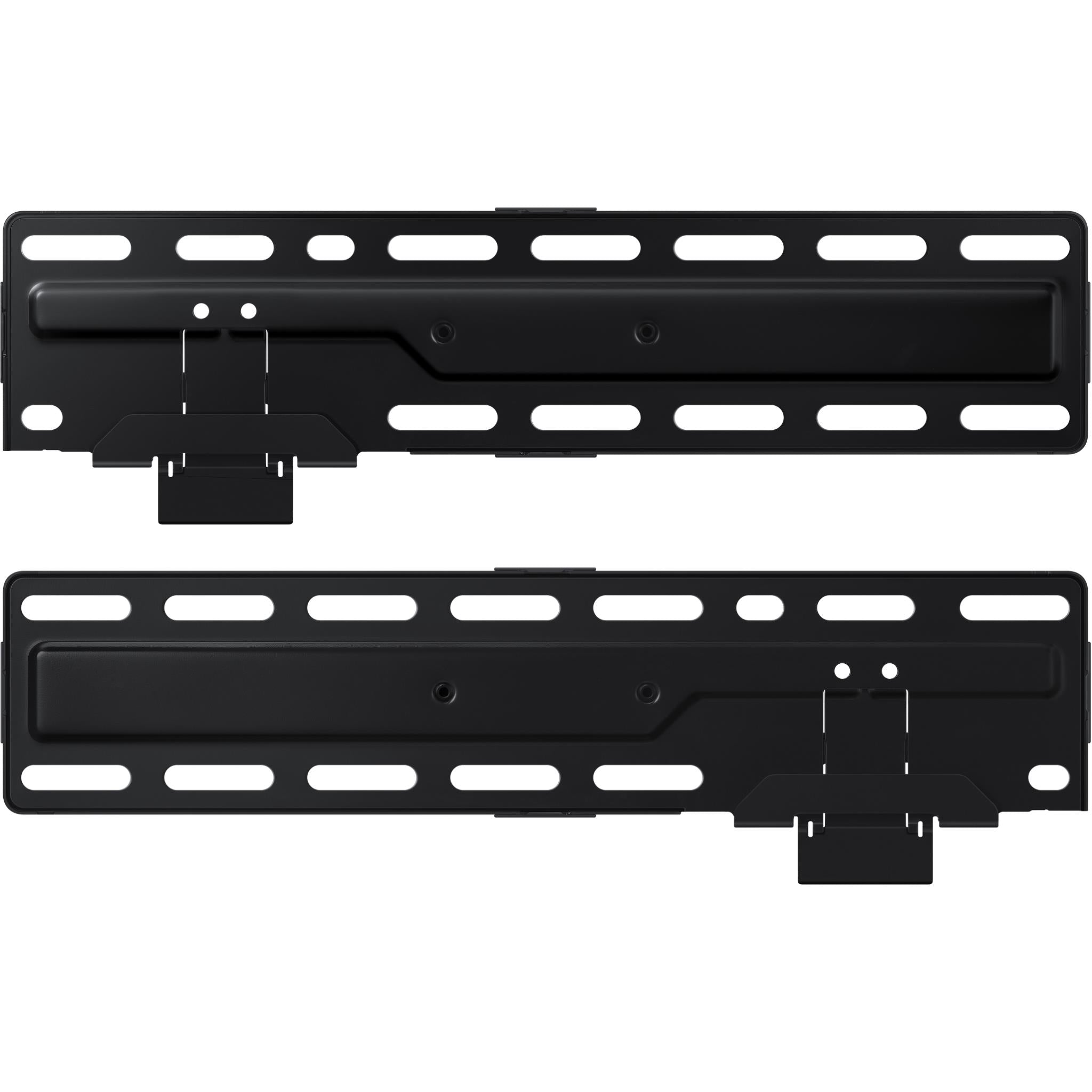 Slim TV wall mount plate with mounting arm bracket, black metal