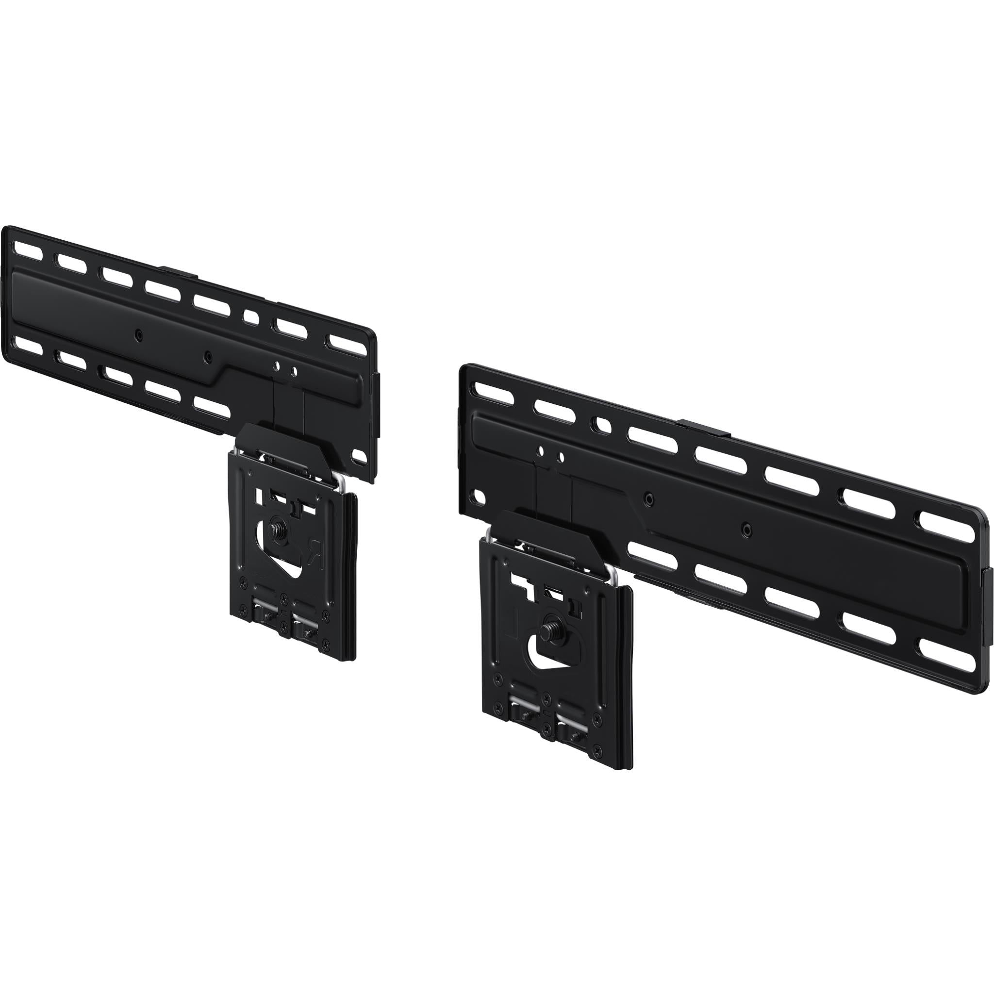 TV wall mount bracket from angled view with slim wall rails and mounting plate