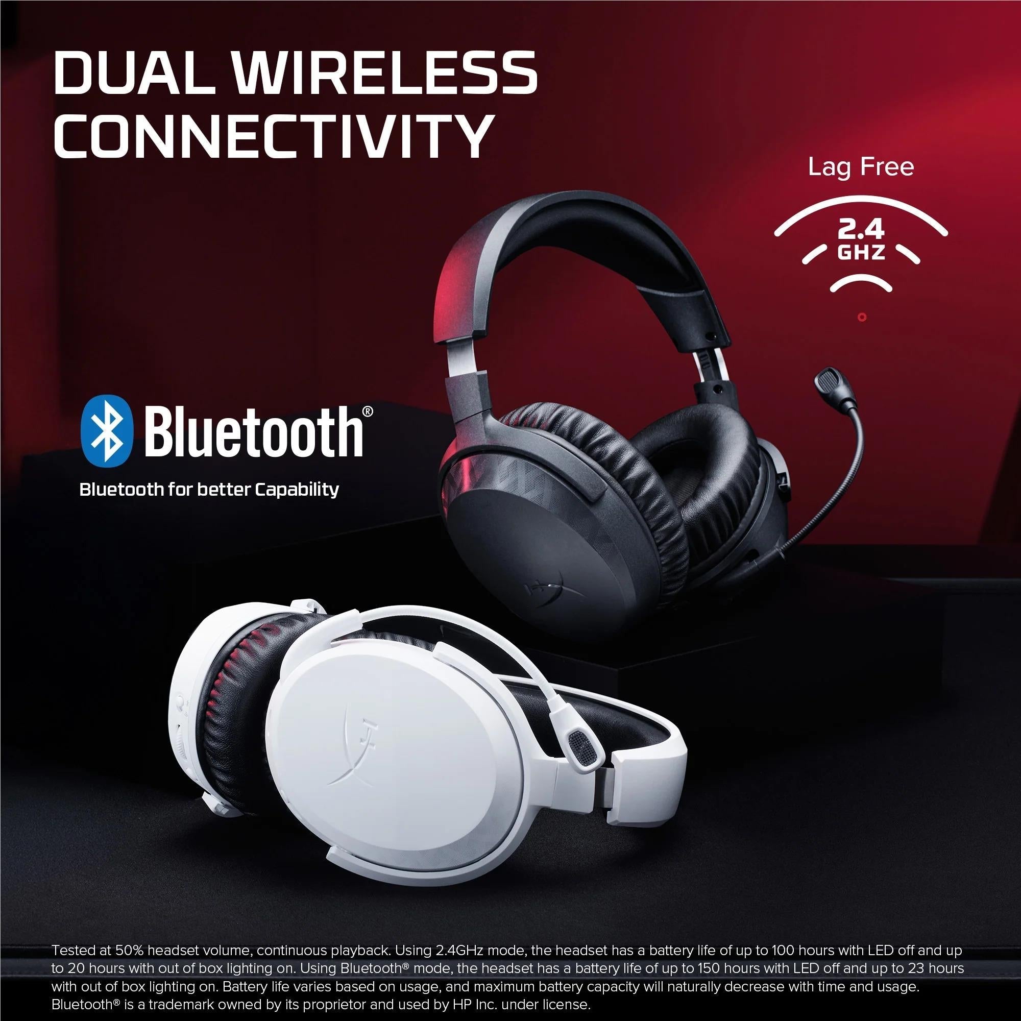 HyperX Cloud Stinger 3 wireless gaming headset in white, image 3 - Gaming Headsets at Tech Supply Shed NZ