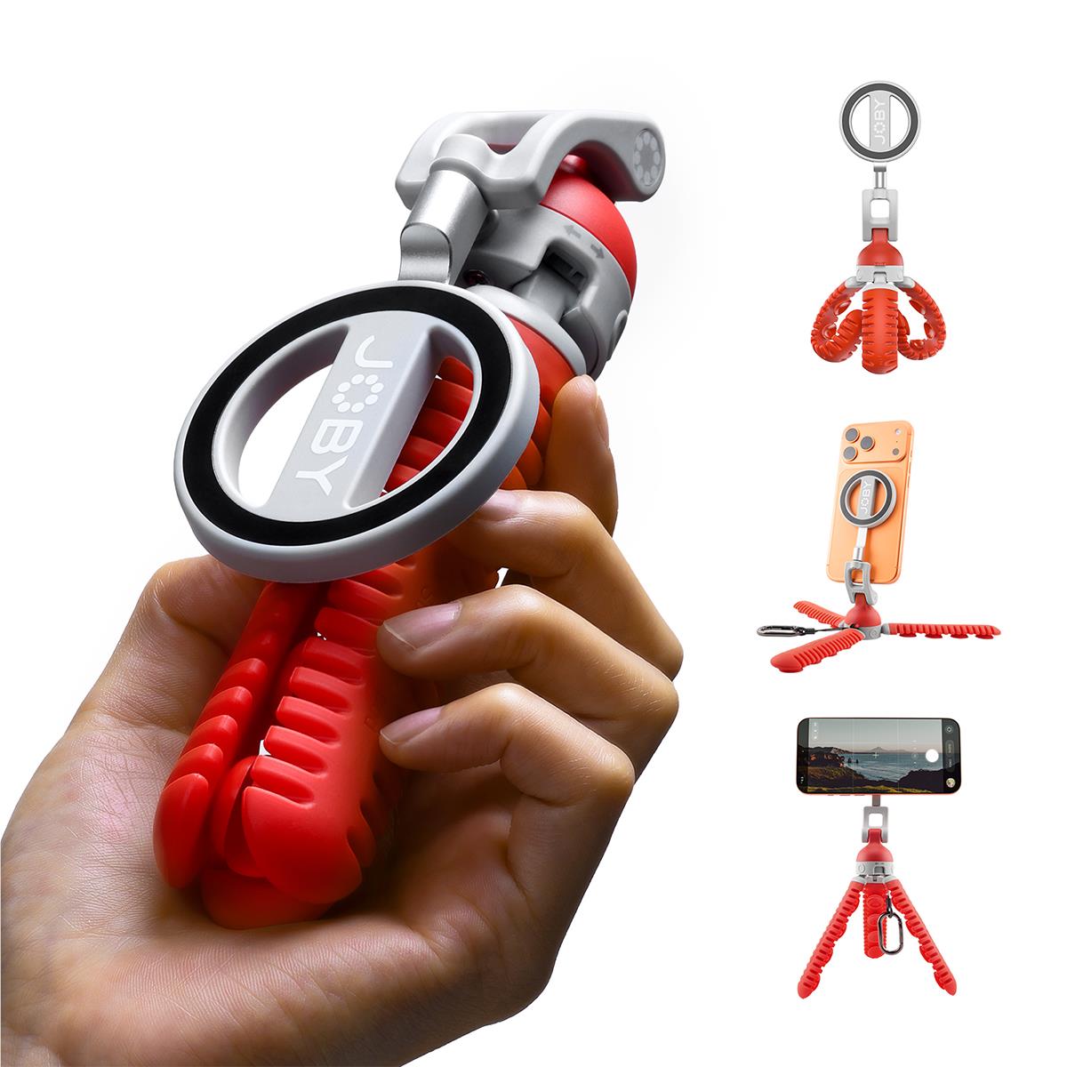 Joby Podzilla Octo suction tripod kit in red - Camera Accessories at Tech Supply Shed NZ