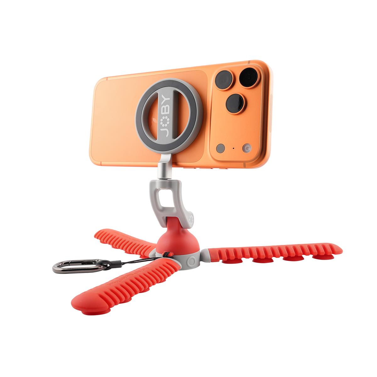 Joby Podzilla Octo suction tripod kit in red, image 12 - Camera Accessories at Tech Supply Shed NZ