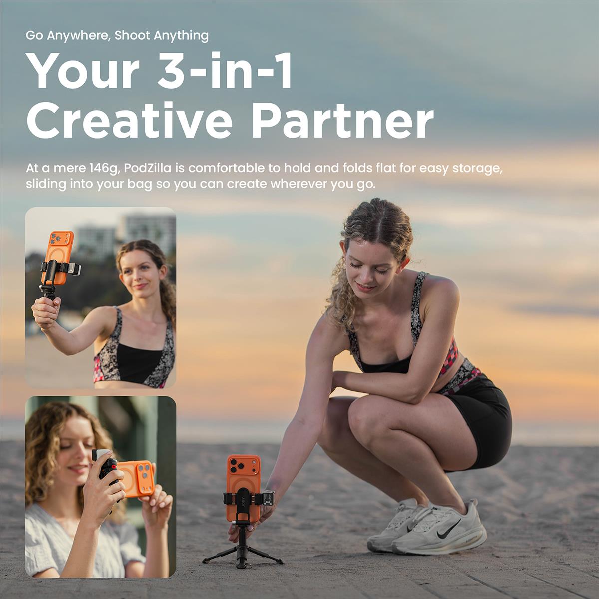 Joby TelePod Mini tripod with fill light and remote, image 2 - Camera Accessories at Tech Supply Shed NZ