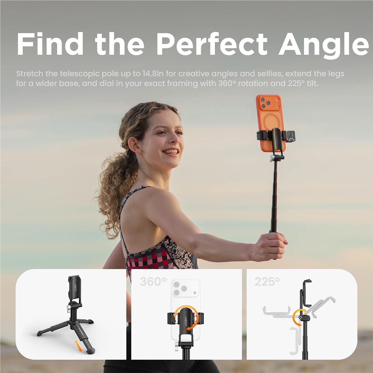 Joby TelePod Mini tripod with fill light and remote, image 3 - Camera Accessories at Tech Supply Shed NZ