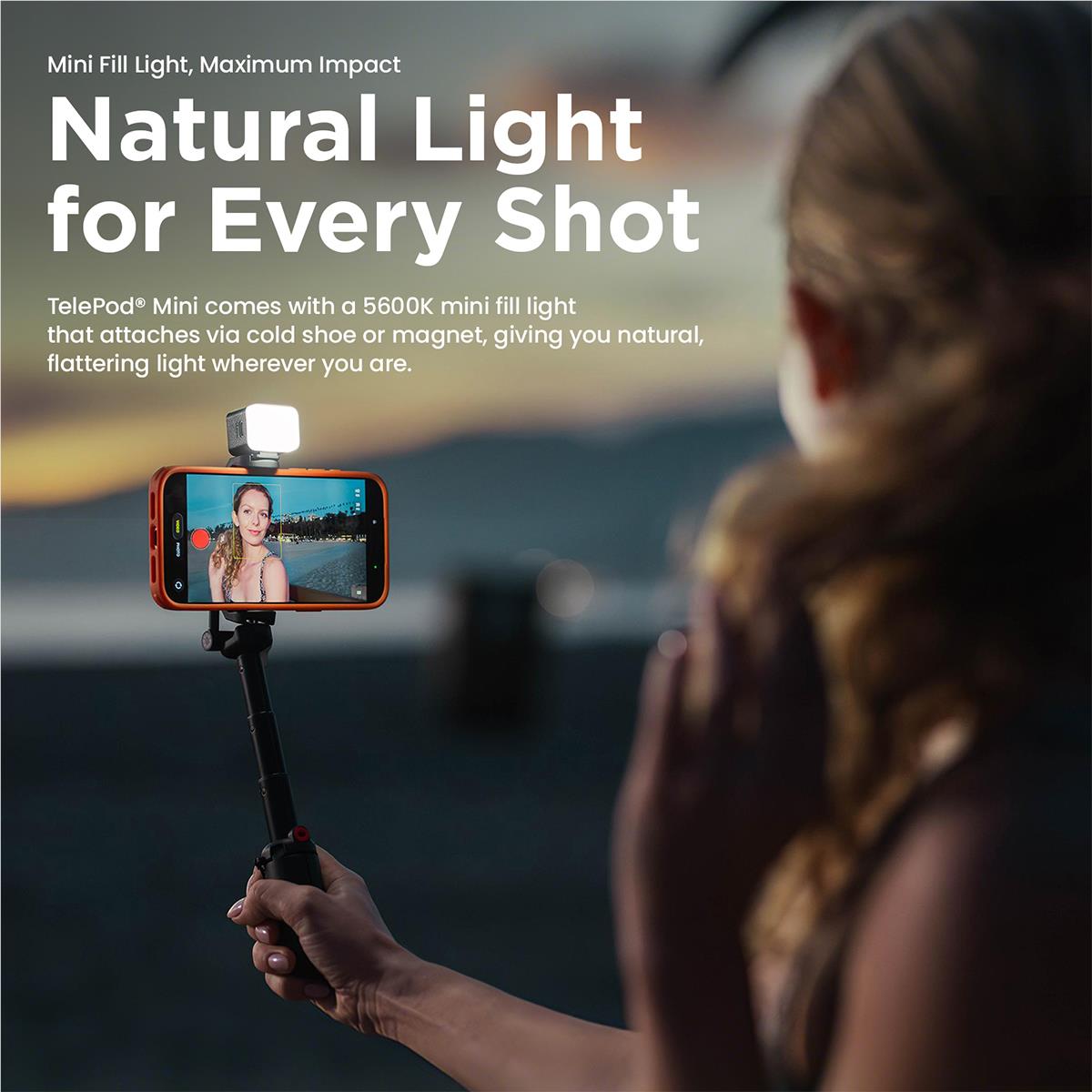 Joby TelePod Mini tripod with fill light and remote, image 5 - Camera Accessories at Tech Supply Shed NZ