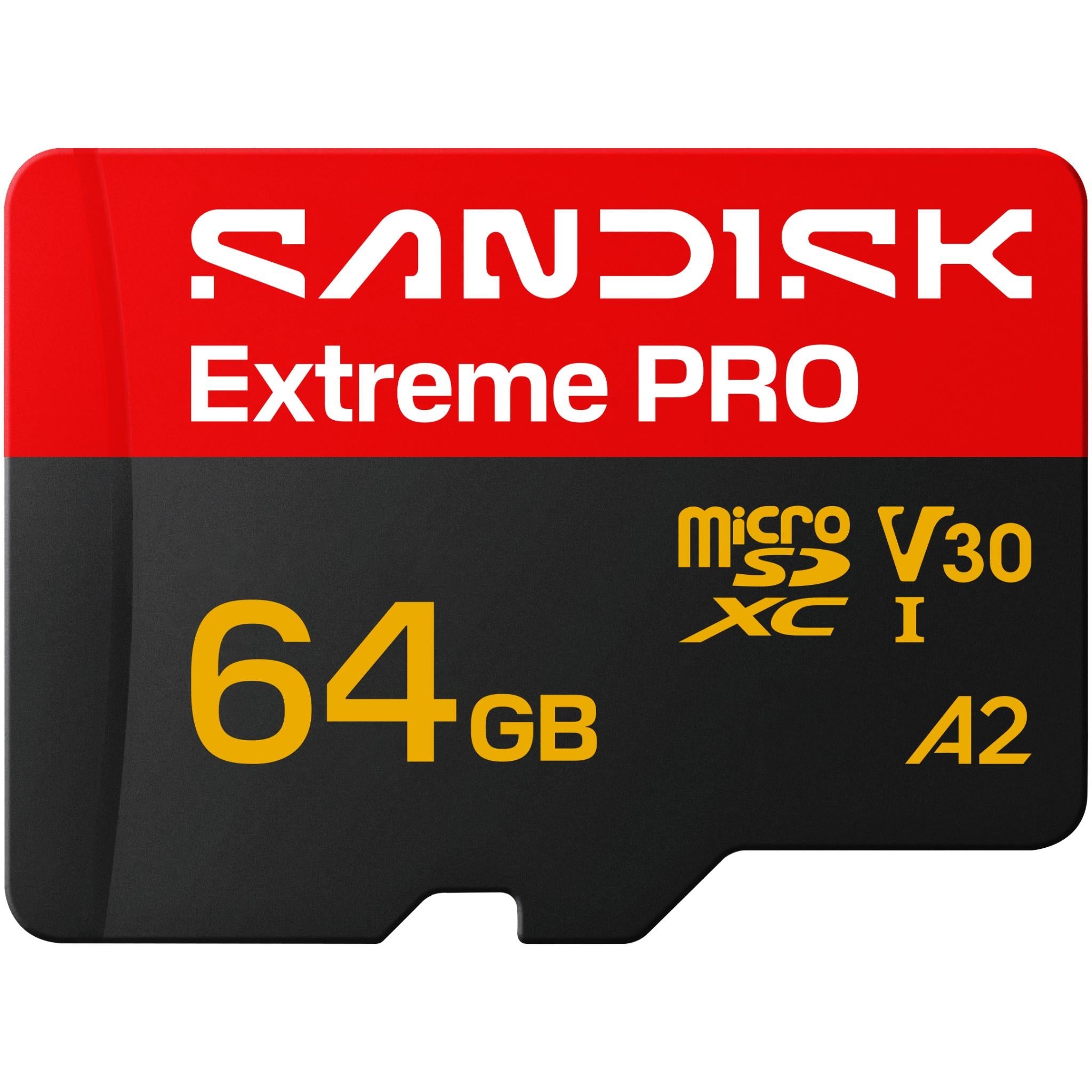 SanDisk Extreme PRO 64GB microSDXC UHS-I memory card - Memory Cards & Readers at Tech Supply Shed NZ