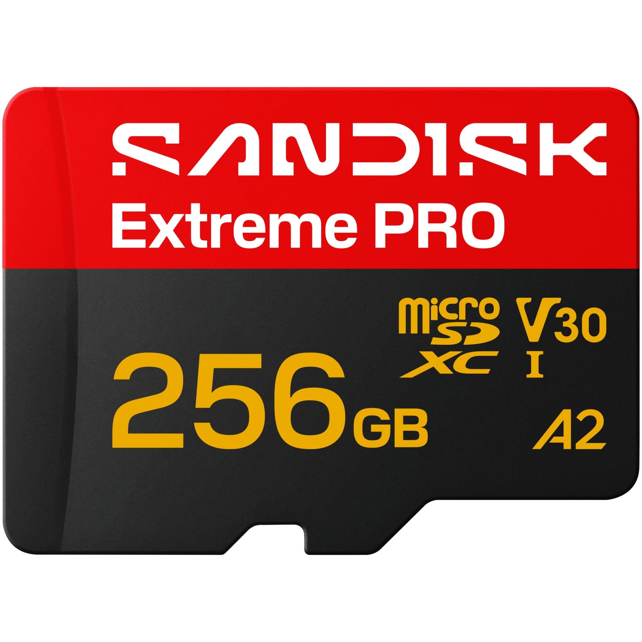 SanDisk Extreme PRO 256GB microSDXC UHS-I memory card - Memory Cards & Readers at Tech Supply Shed NZ