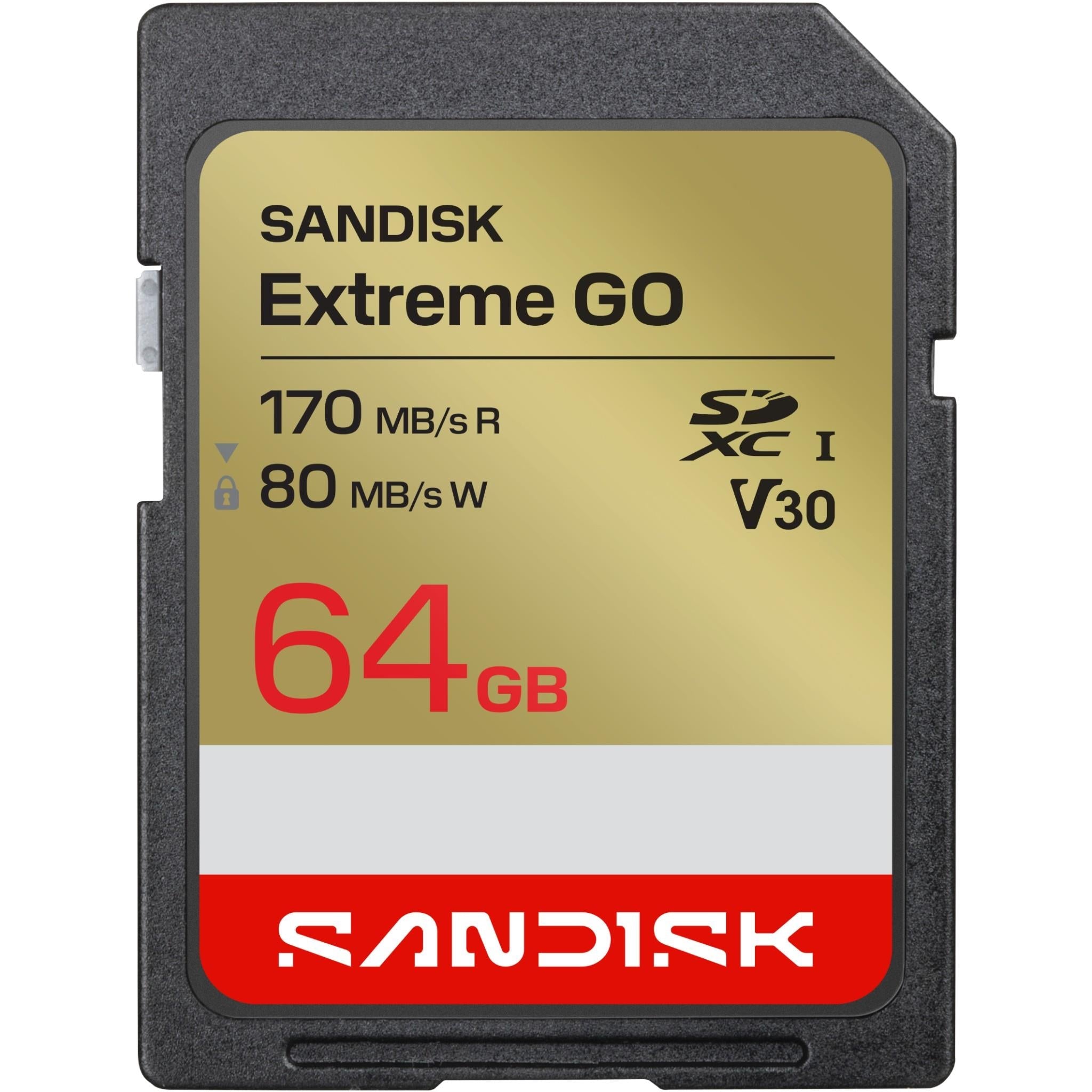 SanDisk Extreme GO 64GB SDXC UHS-I memory card - Memory Cards & Readers at Tech Supply Shed NZ