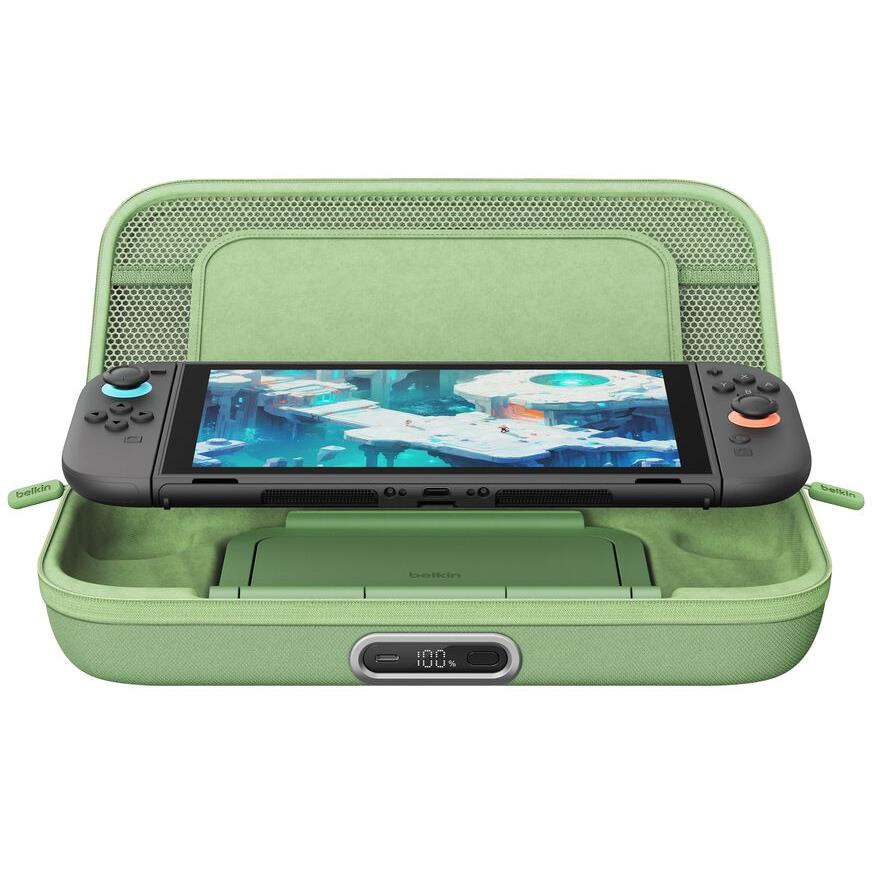 Belkin Charging Case Pro for Nintendo Switch 2 in sage green, image 3 - Electronic Gaming Accessories at Tech Supply Shed NZ