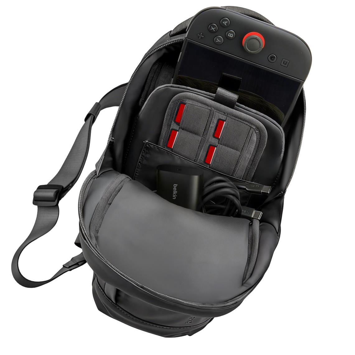 Belkin gaming travel bag for Nintendo Switch 2 in black, image 2 - Electronic Gaming Accessories at Tech Supply Shed NZ
