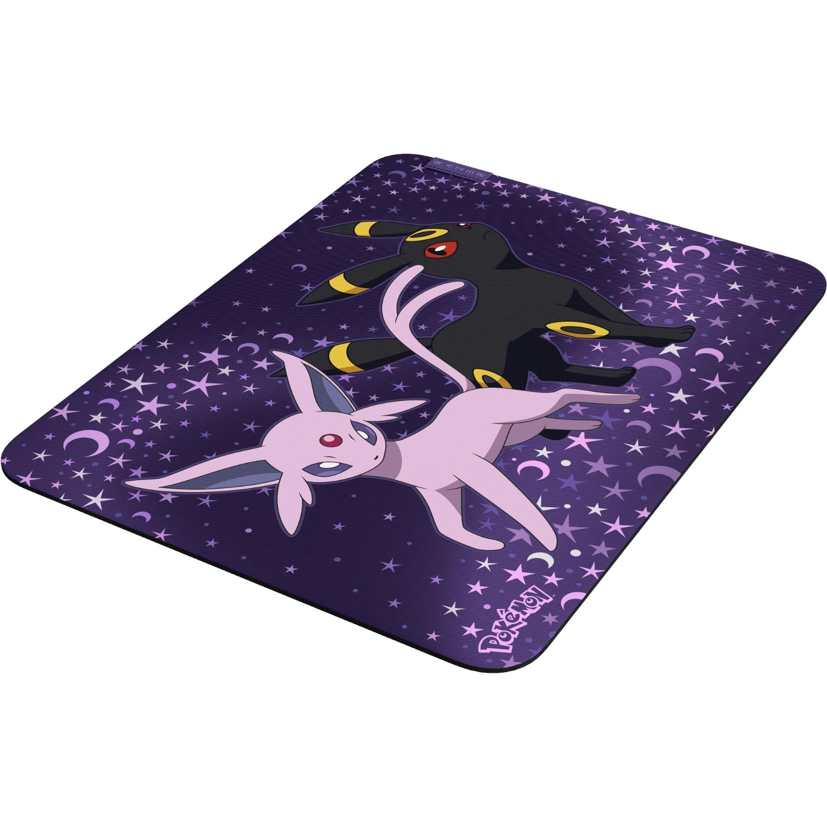 Razer Gigantus V2 mouse mat with Espeon and Umbreon on purple starry print