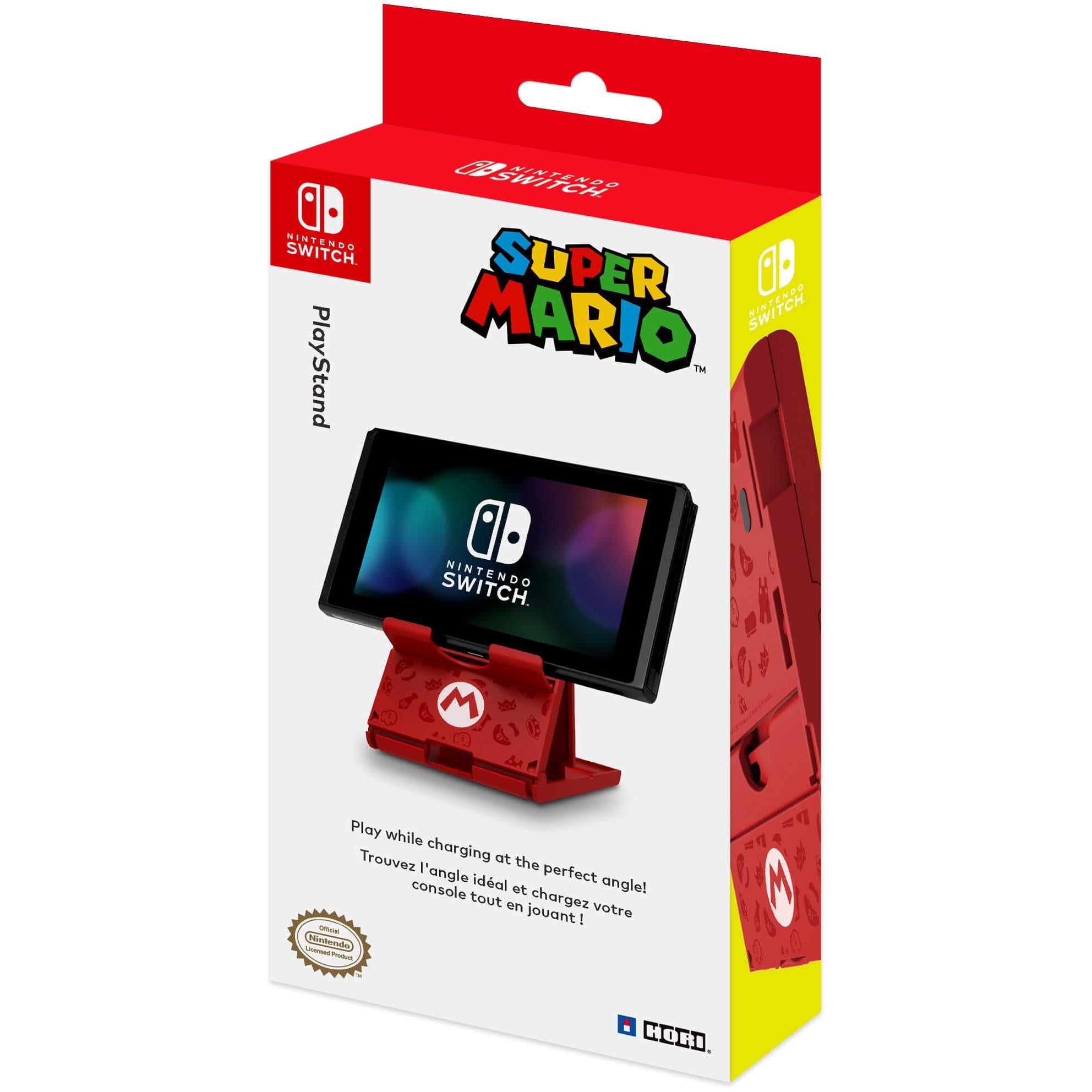 HORI Compact PlayStand for Nintendo Switch with red Super Mario design, image 4 - Electronic Gaming Accessories at Tech Supply Shed NZ