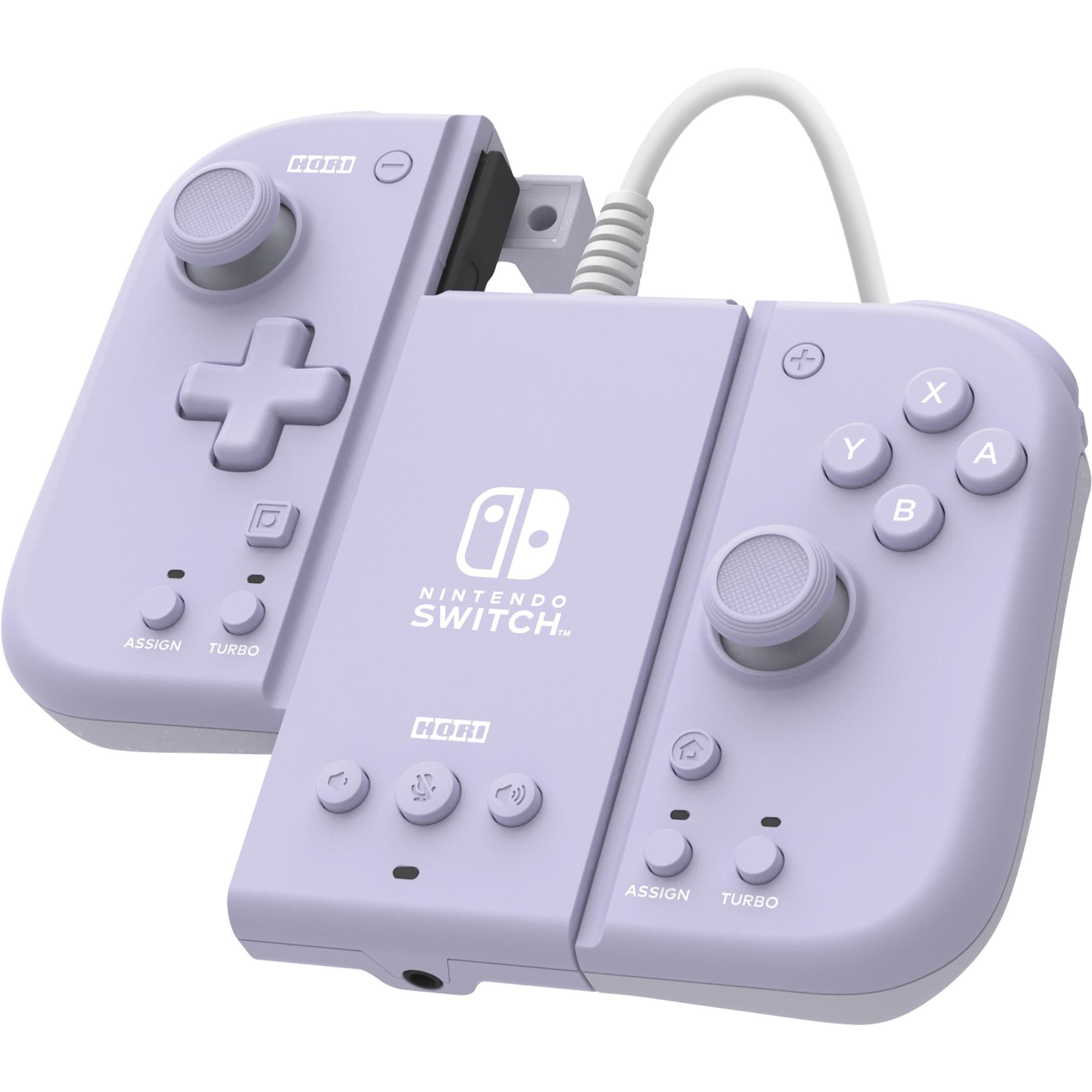 HORI Split Pad Compact attachment set for Nintendo Switch in lavender, image 2 - Electronic Gaming Accessories at Tech Supply Shed NZ