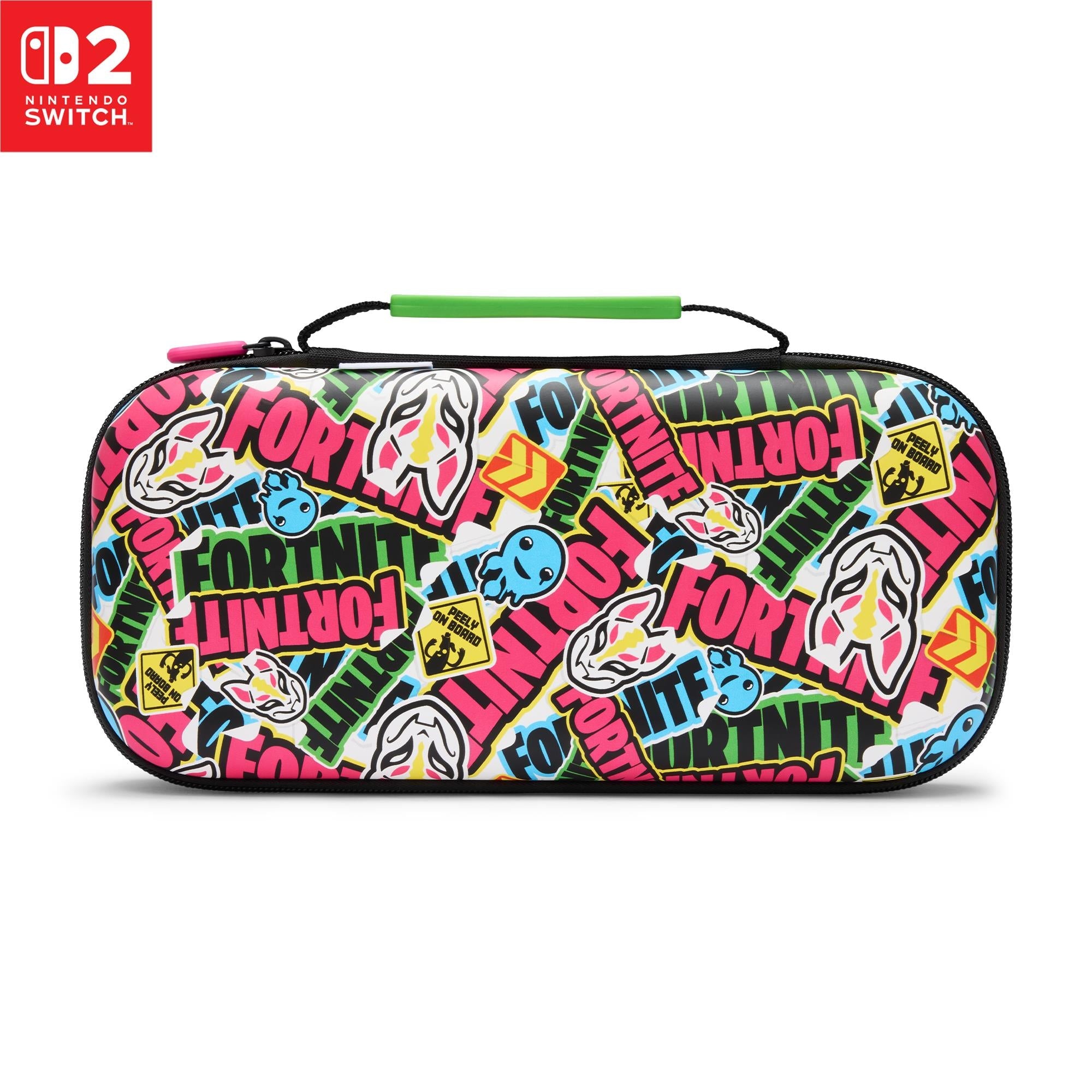PowerA Protection Case for Nintendo Switch 2 in Fortnite Sticker Mashup design, image 2 - Electronic Gaming Accessories at Tech Supply Shed NZ