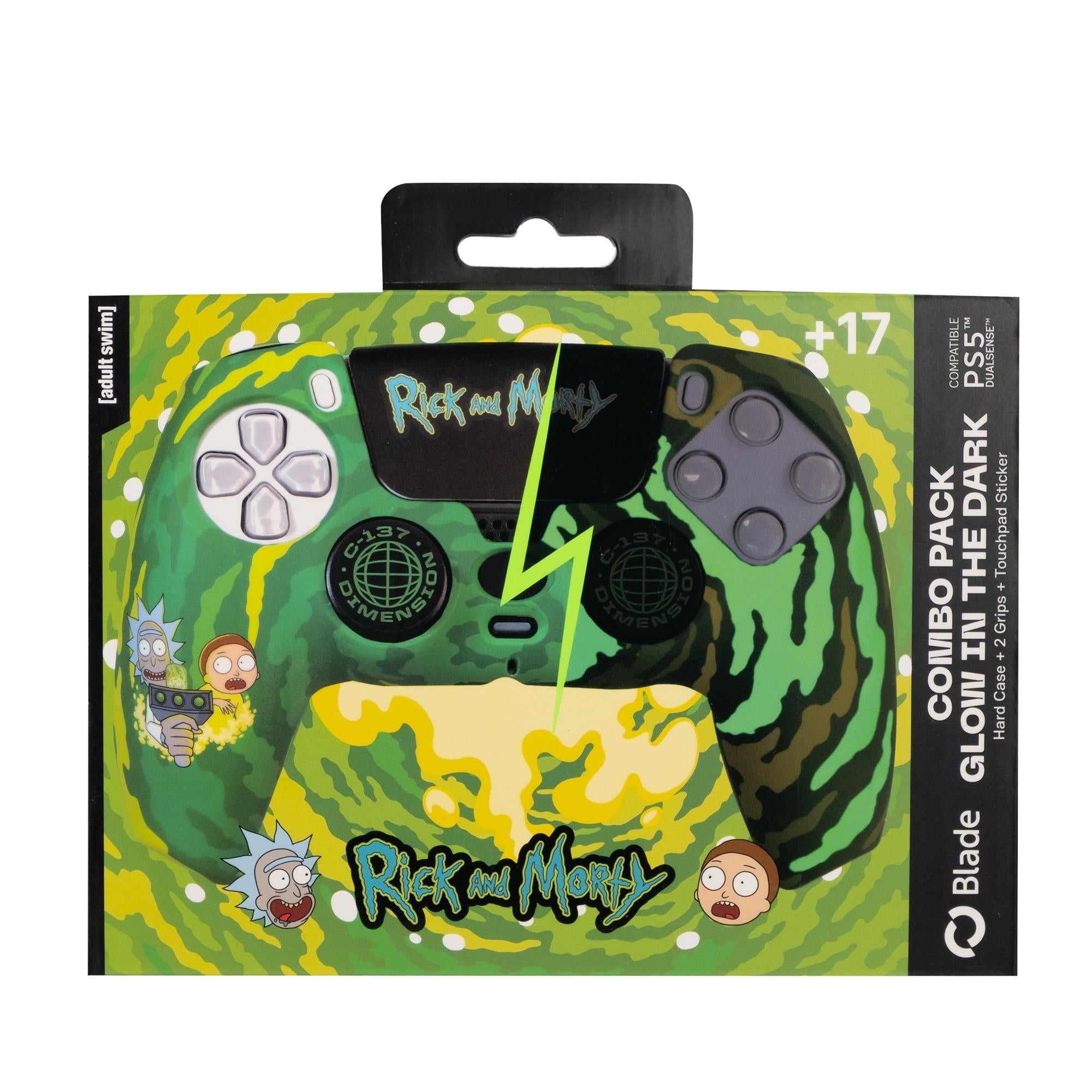 Blade Glow in the Dark Combo Pack PS5 DualSense controller retail box