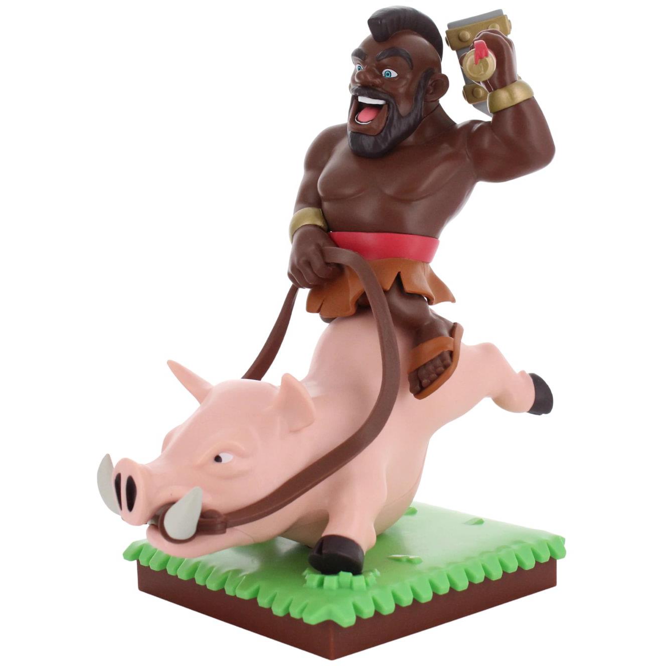 Hog Rider figurine on boar-shaped base with raised arm