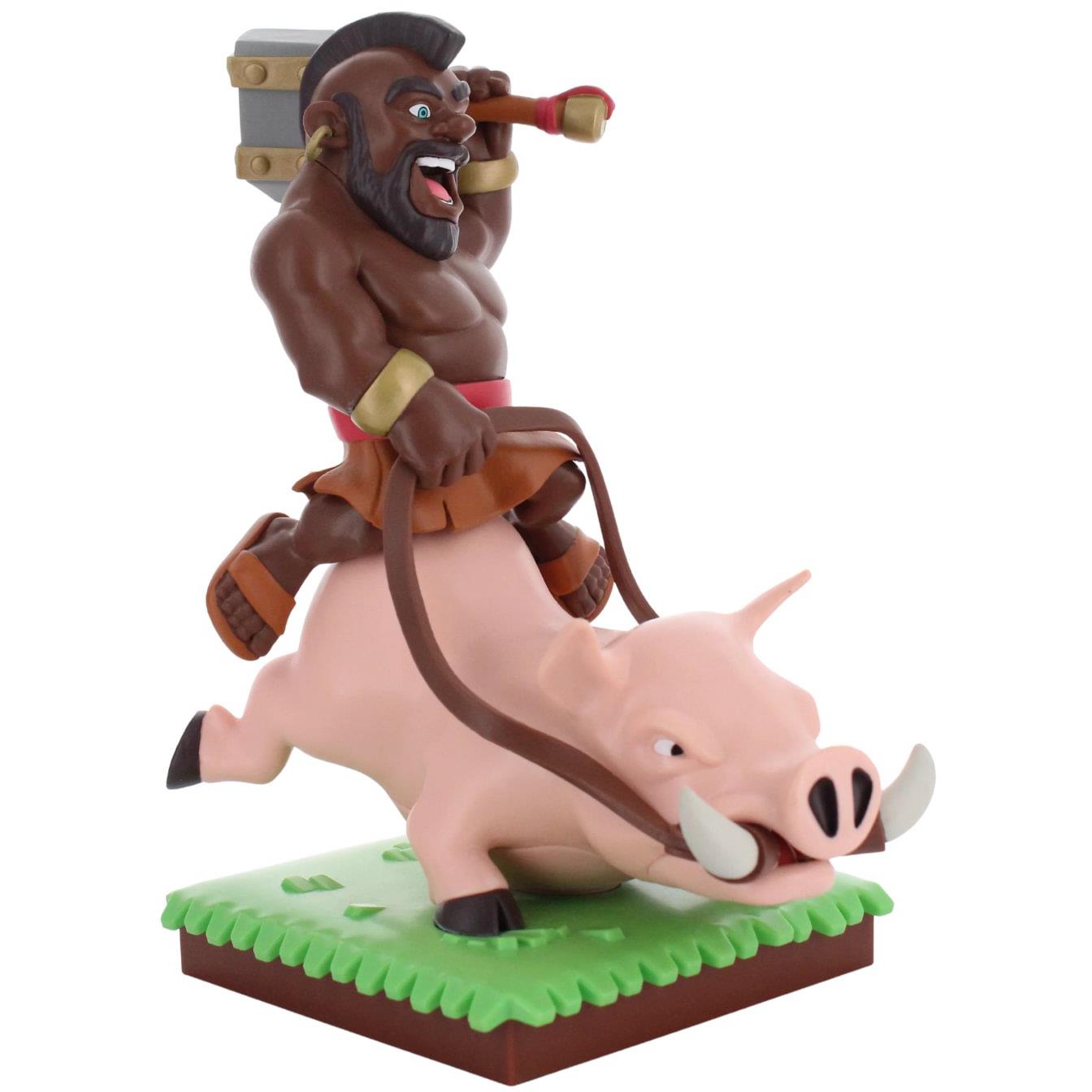 Hog Rider figurine riding a boar on green platform base