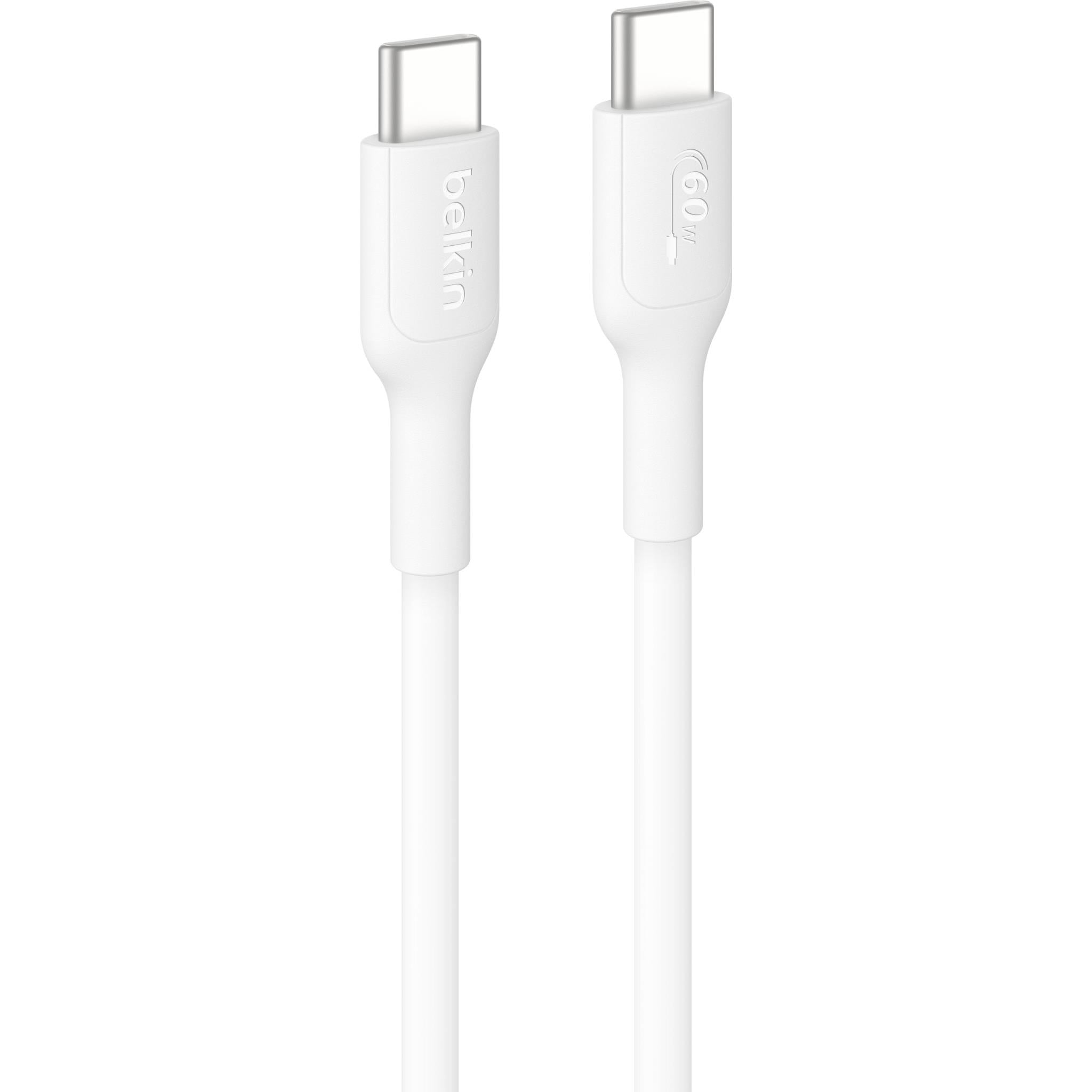 Belkin BoostCharge 15cm USB-C to USB-C 60W cable, white - USB Cables & Adapters at Tech Supply Shed NZ