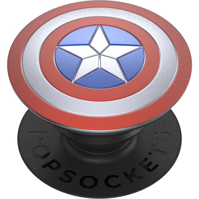 PopSockets Enamel PopGrip Marvel Captain America Shield phone grip and stand in multi-colour, image 2 - Phone Accessories at Tech Supply Shed NZ