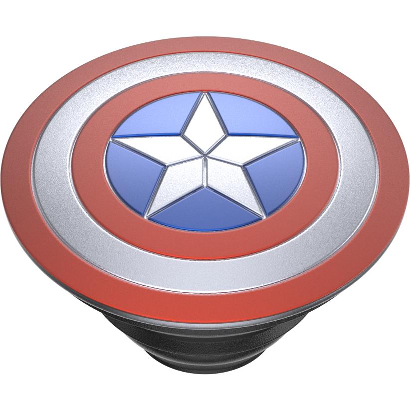 PopSockets Enamel PopGrip Marvel Captain America Shield phone grip and stand in multi-colour, image 3 - Phone Accessories at Tech Supply Shed NZ