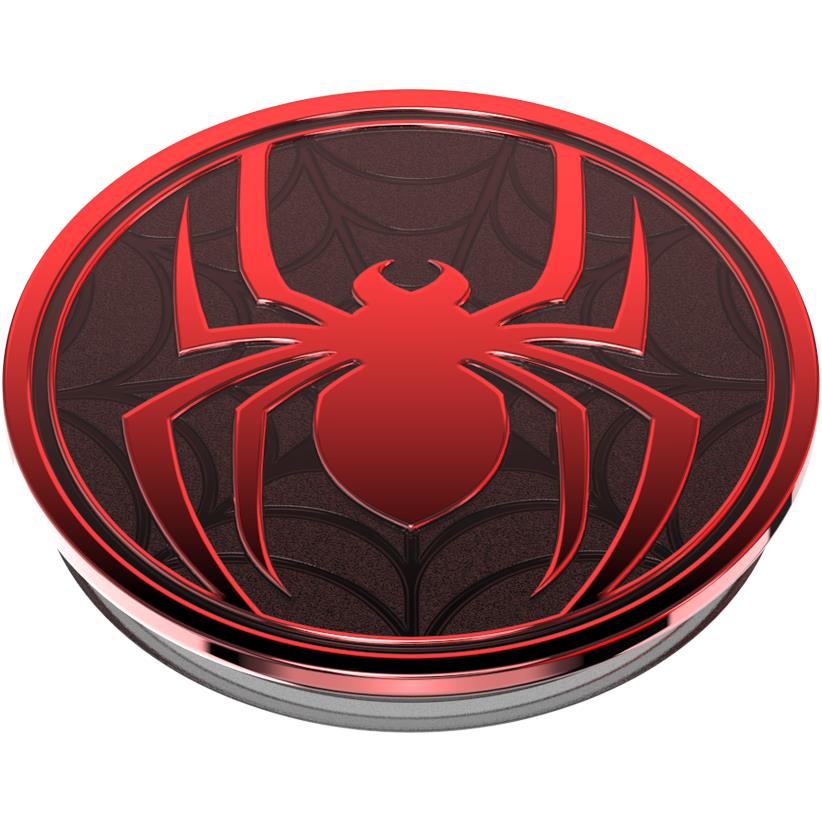 PopSockets Enamel PopGrip Marvel Miles Morales Suit phone grip and stand in black, image 2 - Phone Accessories at Tech Supply Shed NZ