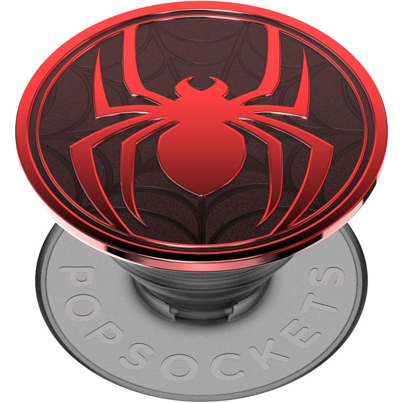 PopSockets Enamel PopGrip Marvel Miles Morales Suit phone grip and stand in black, image 3 - Phone Accessories at Tech Supply Shed NZ