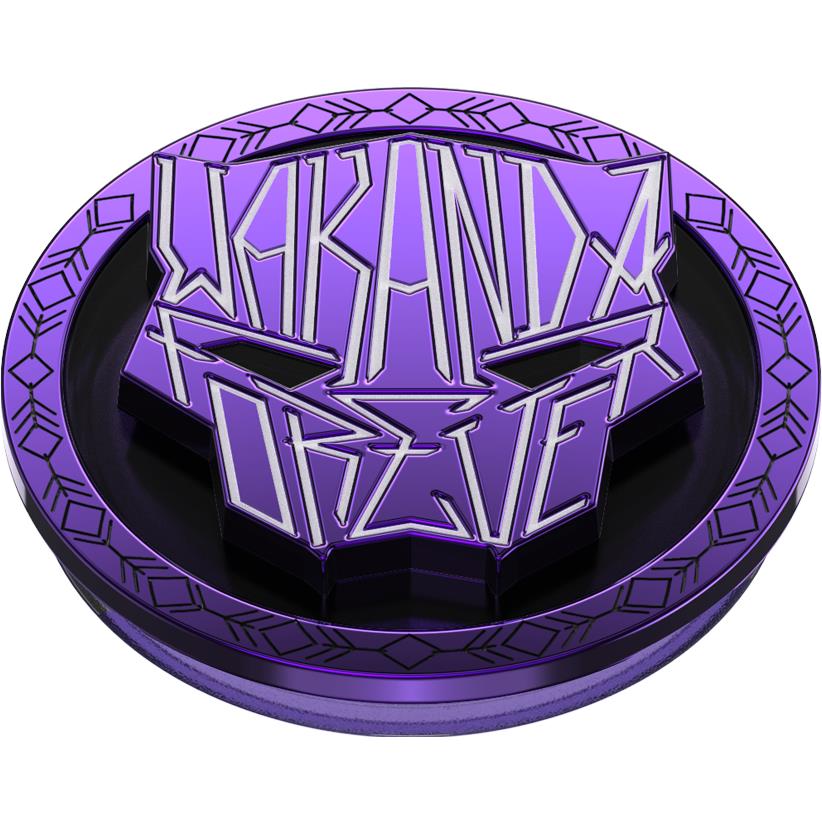 PopSockets Enamel PopGrip Marvel Wakanda Forever phone grip and stand in purple, image 3 - Phone Accessories at Tech Supply Shed NZ