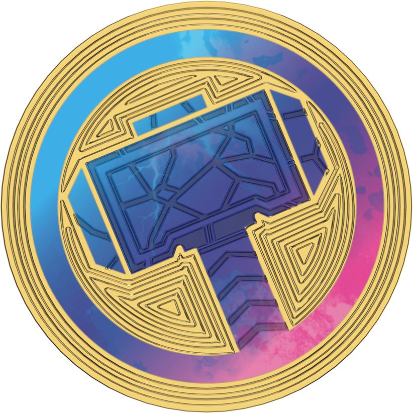 PopSockets Enamel PopGrip Marvel Mighty Thor's Hammer phone grip and stand in blue - Phone Accessories at Tech Supply Shed NZ