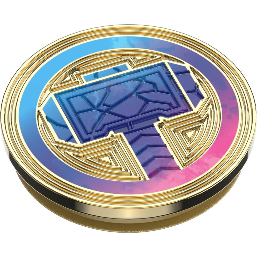 PopSockets Enamel PopGrip Marvel Mighty Thor's Hammer phone grip and stand in blue, image 3 - Phone Accessories at Tech Supply Shed NZ