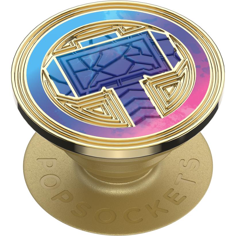 PopSockets Enamel PopGrip Marvel Mighty Thor's Hammer phone grip and stand in blue, image 4 - Phone Accessories at Tech Supply Shed NZ