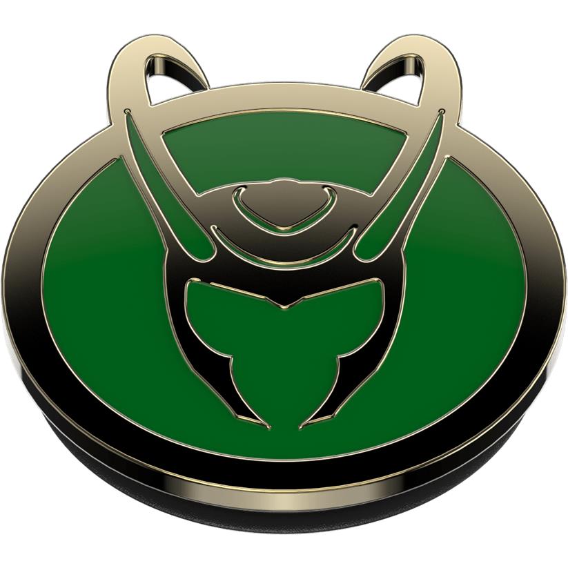 PopSockets Enamel PopGrip Marvel Loki phone grip and stand in green, image 4 - Phone Accessories at Tech Supply Shed NZ