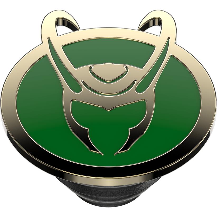 PopSockets Enamel PopGrip Marvel Loki phone grip and stand in green, image 5 - Phone Accessories at Tech Supply Shed NZ