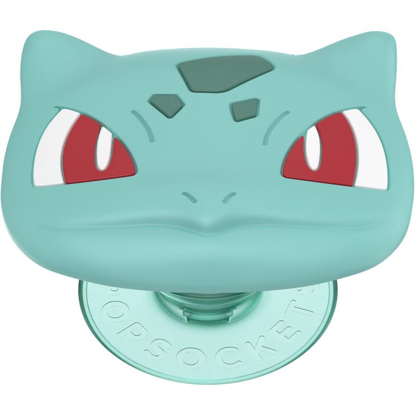 Teal cat-face PopGrip with visible pop-out mount on the underside.
