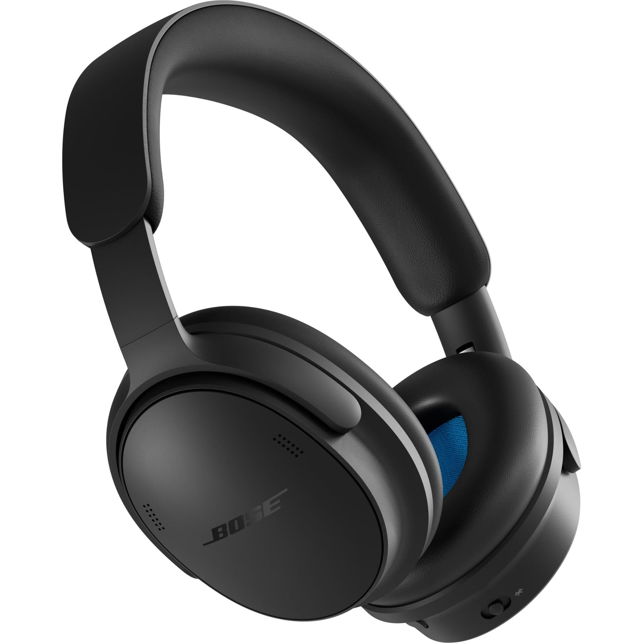 Black Bose over-ear headphones showing earcup design and padded headband