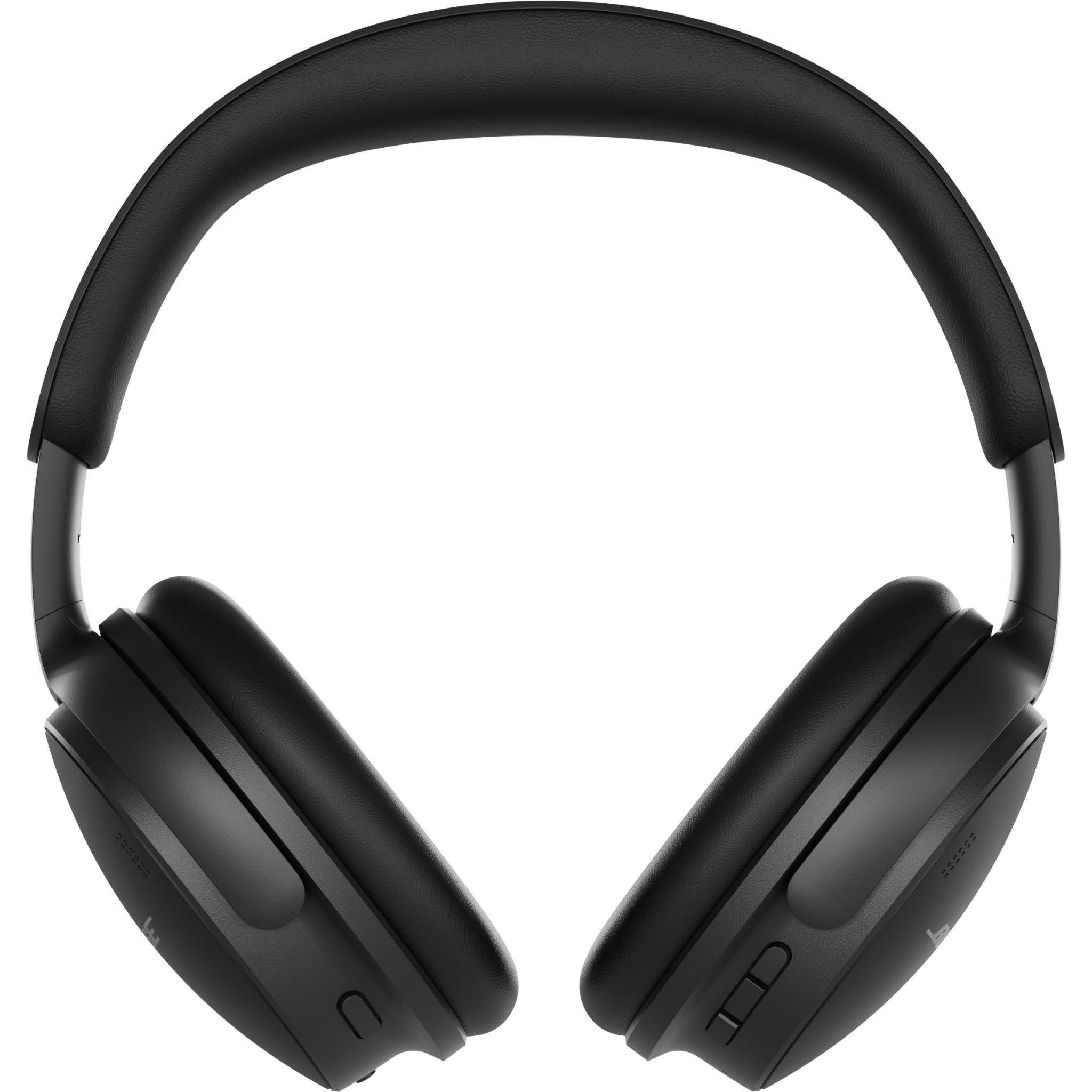 Black Bose over-ear headphones front view with dual earcups
