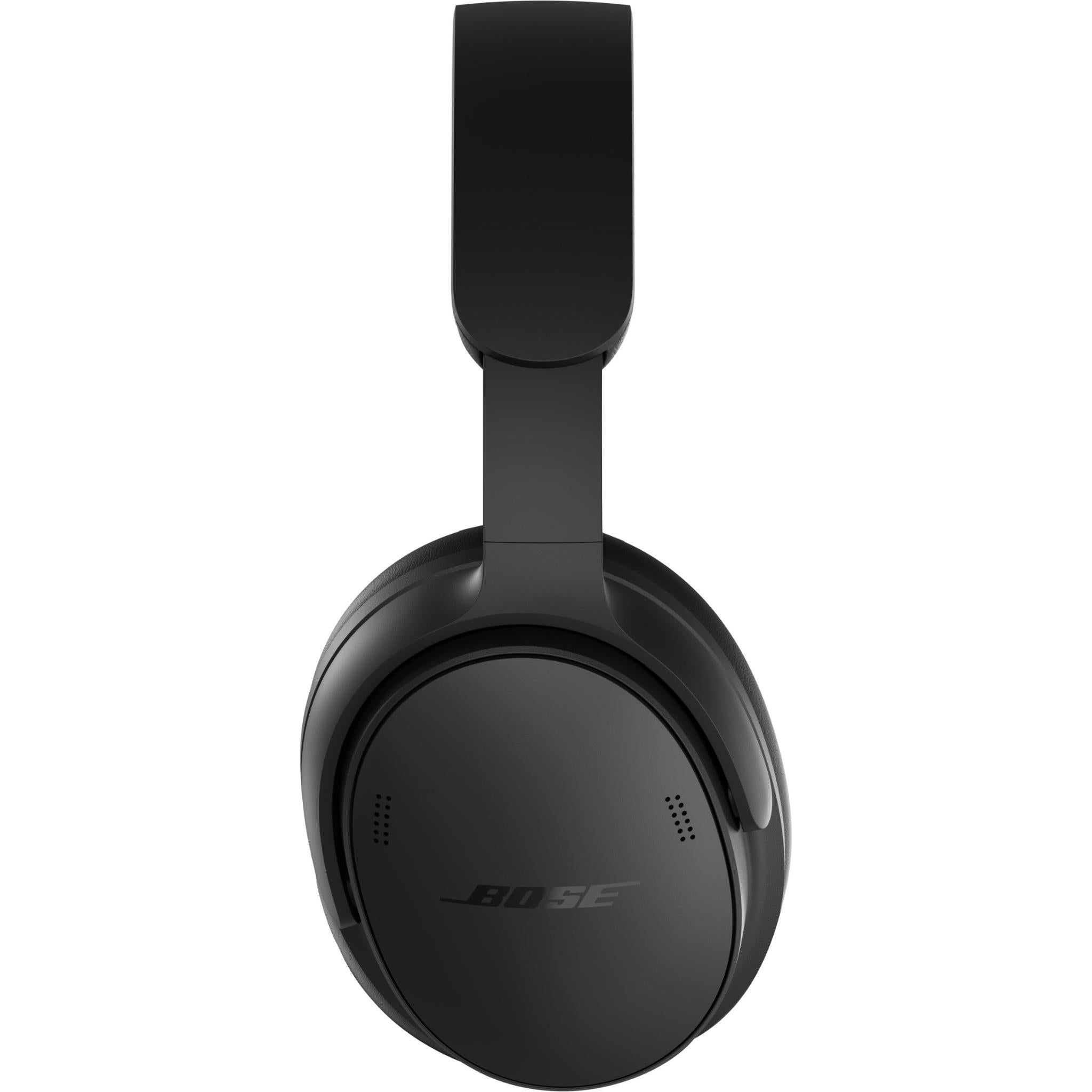 Black Bose over-ear headphones with upright headband and oval earcup panels