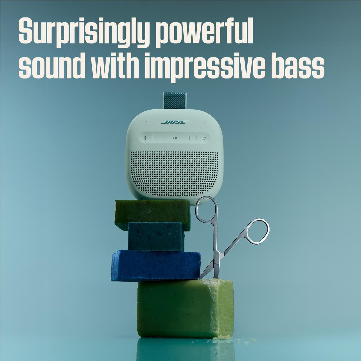 Bose SoundLink Micro 2nd Gen pocket Bluetooth speaker in Dewdrop Mint green, image 2 - Portable Speakers at Tech Supply Shed NZ