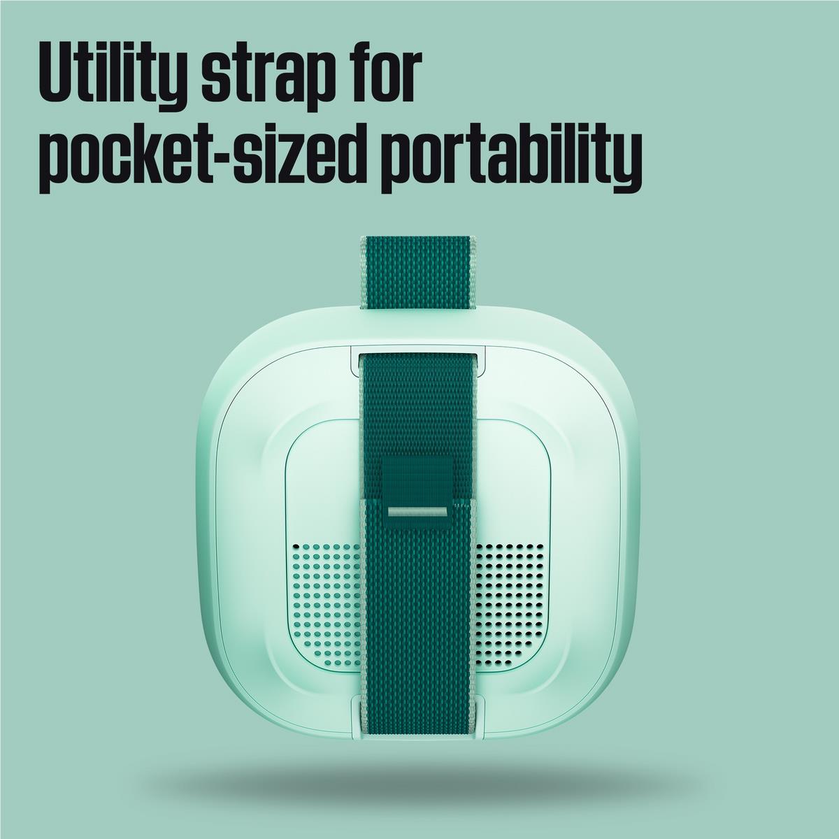 Bose SoundLink Micro 2nd Gen pocket Bluetooth speaker in Dewdrop Mint green, image 4 - Portable Speakers at Tech Supply Shed NZ