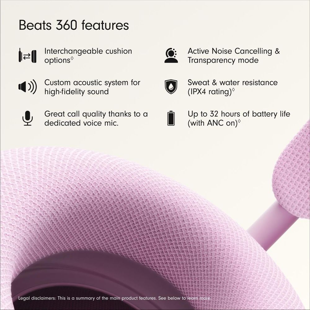 Beats 360 Stereo Wireless Noise Cancelling Headphones, view 2 - Headphones at Tech Supply Shed NZ