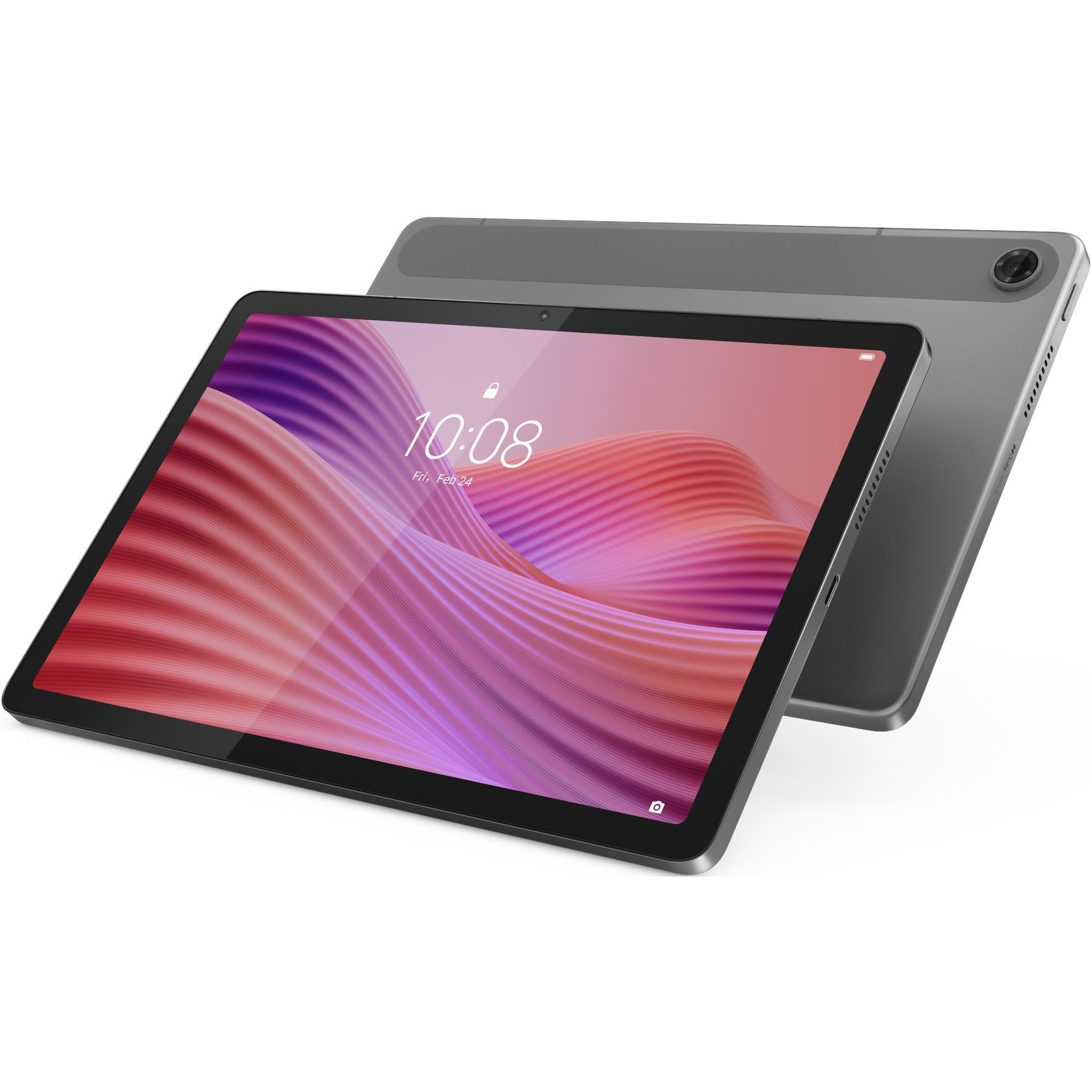 10.1-inch Android tablet in gray, angled front view