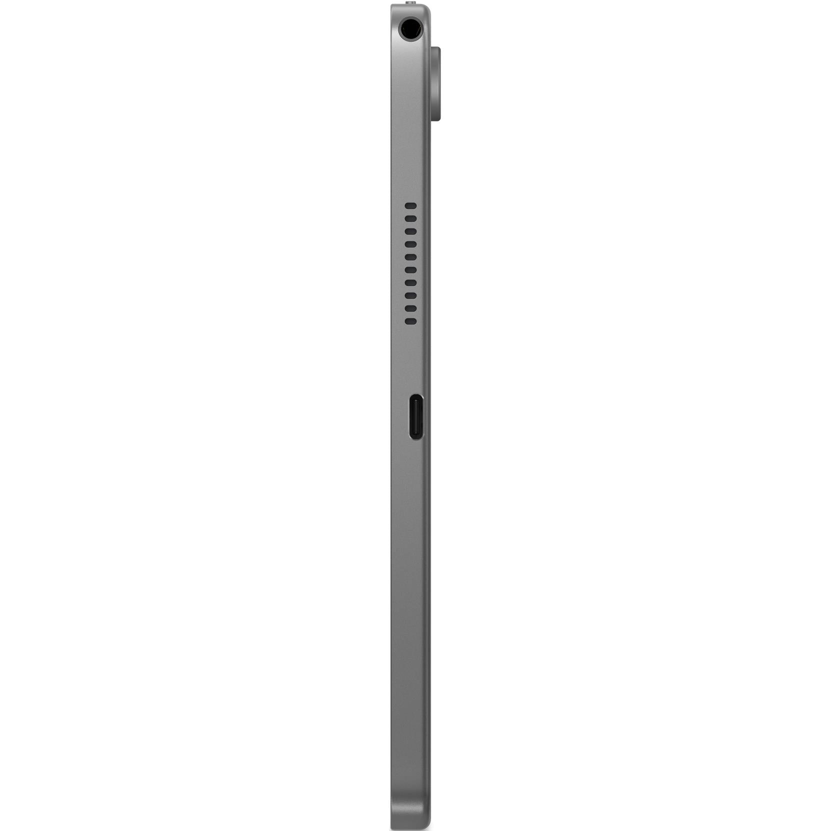 10.1-inch Android tablet side view in gray with ports and buttons
