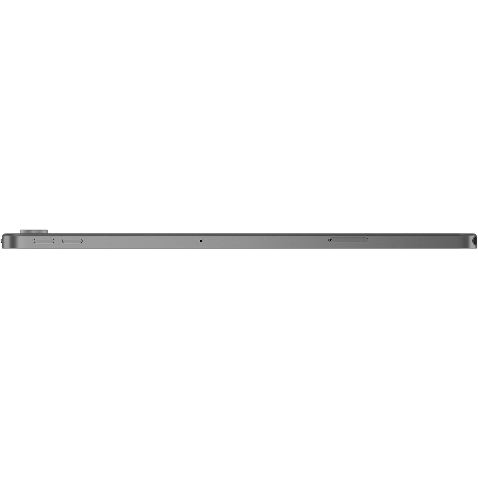 Gray tablet top edge with power area and small sensor opening