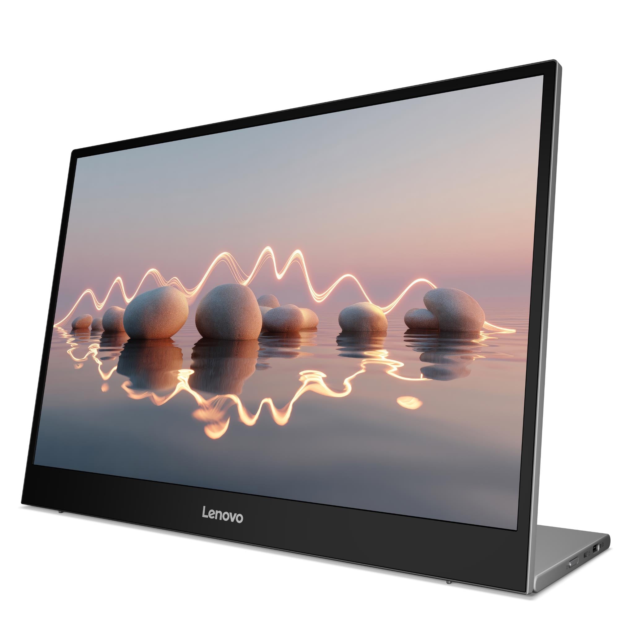 16-inch portable monitor angled view with slim gray frame