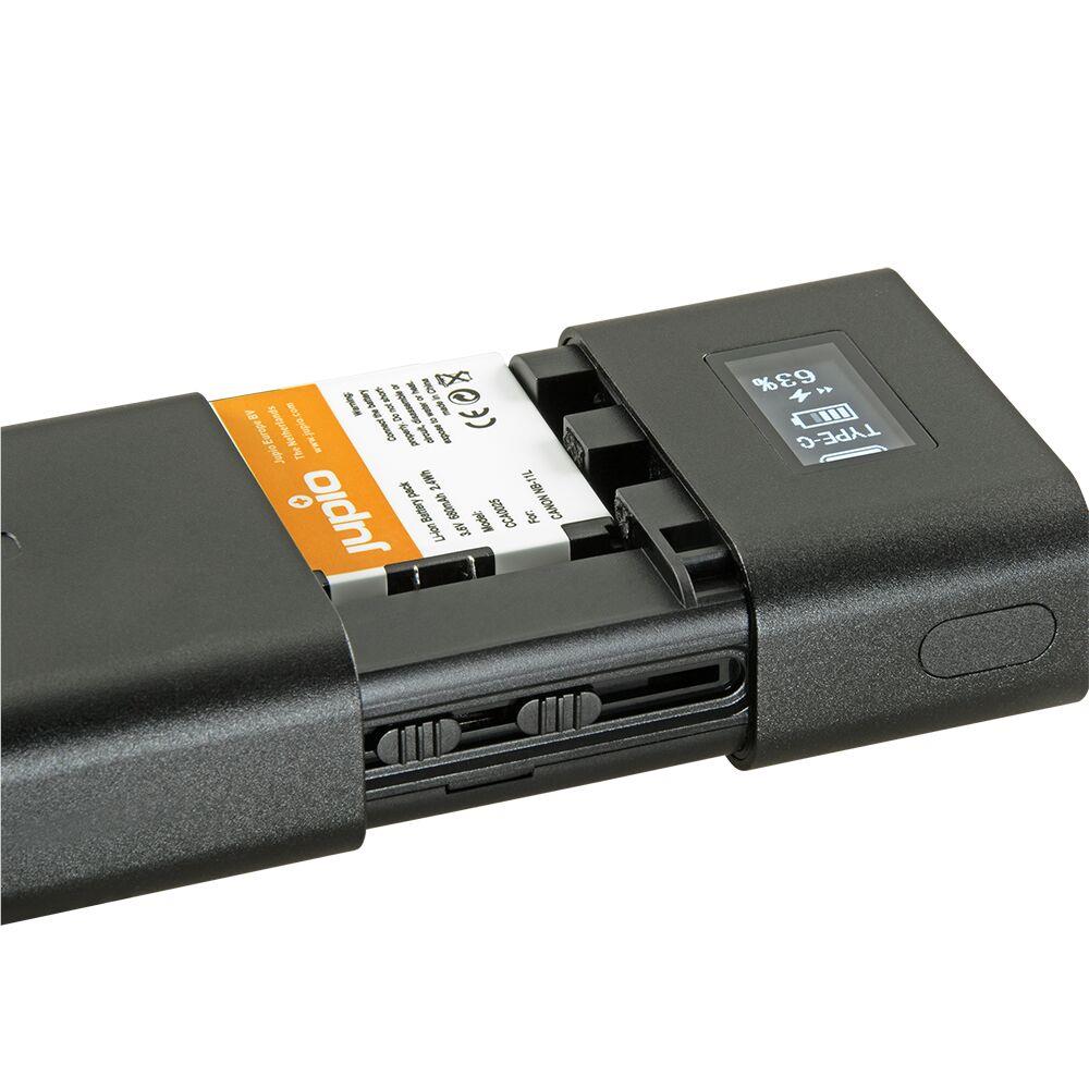 Jupio USB-C universal fast charger for camera batteries, image 4 - Camera Accessories at Tech Supply Shed NZ