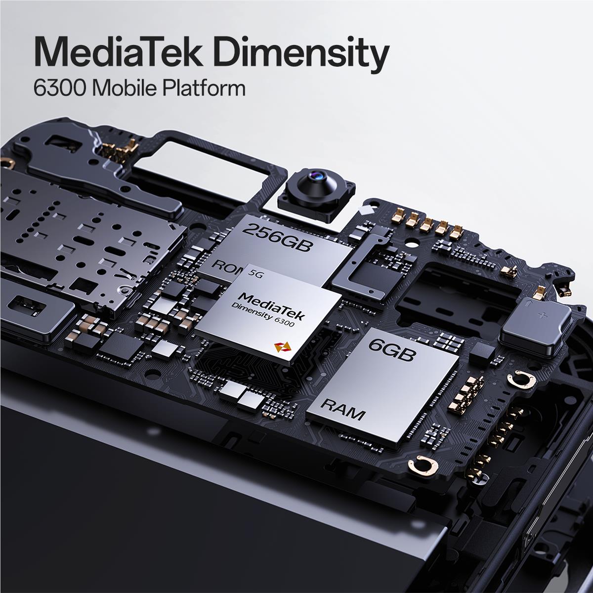 OPPO A6 5G smartphone circuit board with storage and RAM components