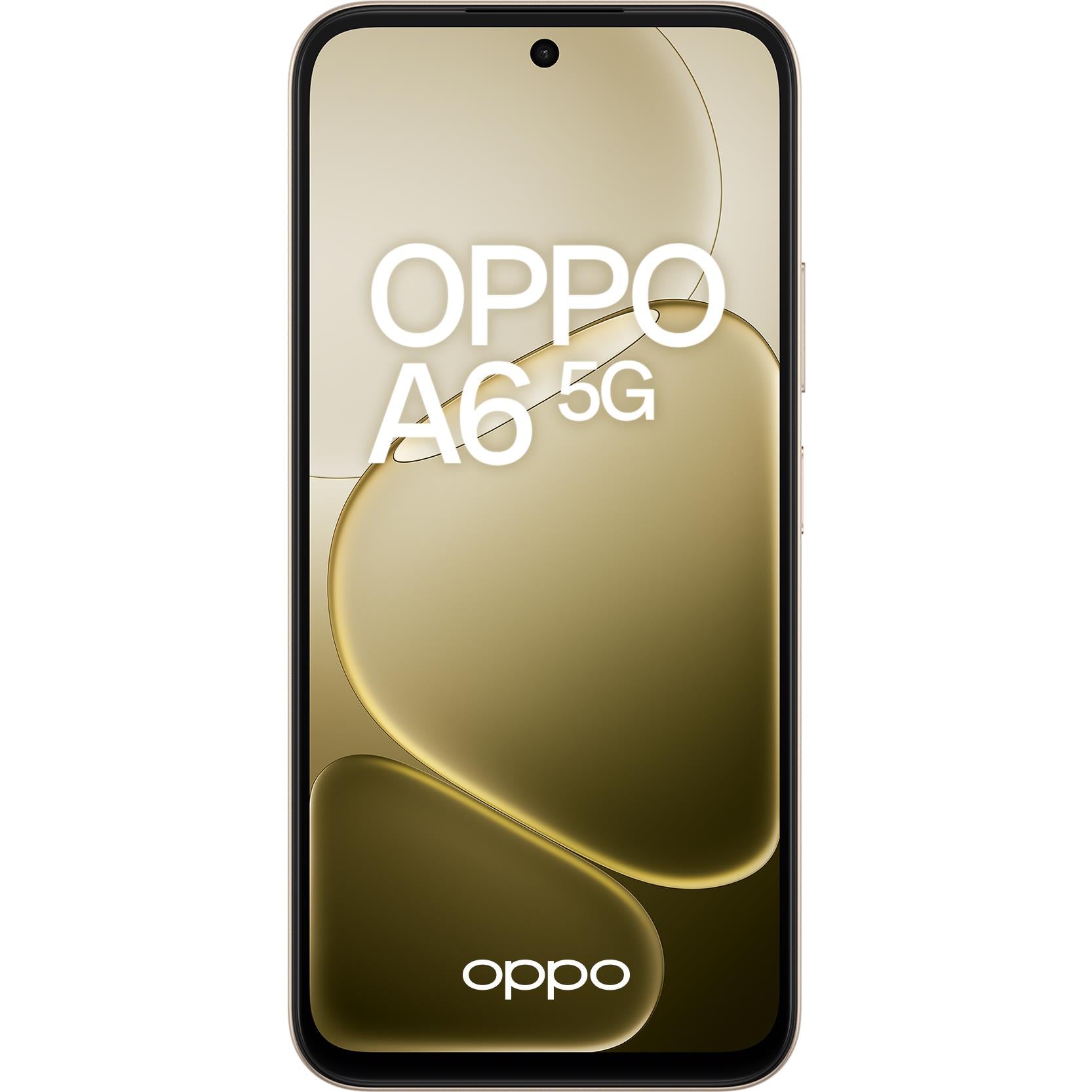 OPPO A6 5G 256GB smartphone in Aurora Gold, image 2 - Mobile Phones at Tech Supply Shed NZ